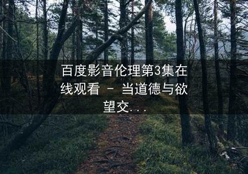 百度影音伦理第3集在线观看 - 当道德与欲望交织,谁能全身而退?